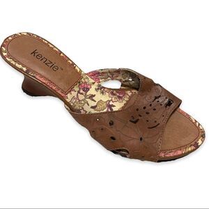 Kenzie Hazika Leather Slip on Sandals